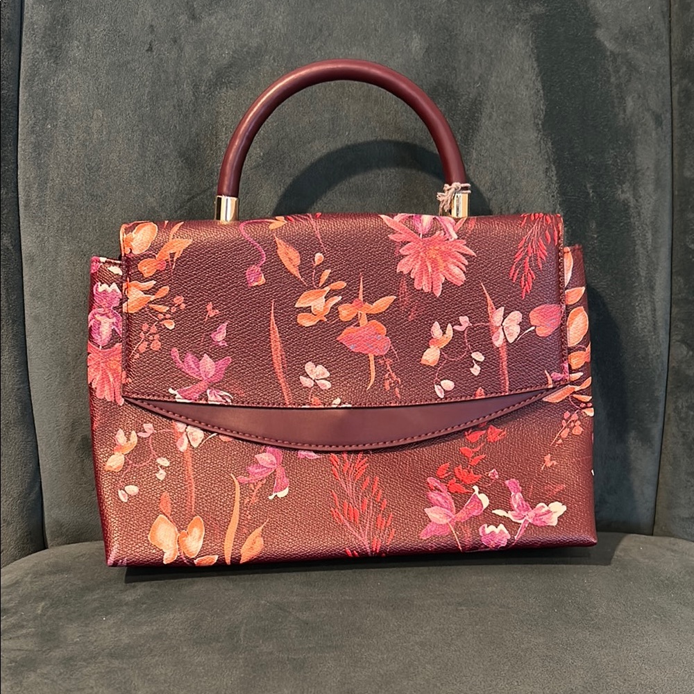 Floral Burgundy Handbag